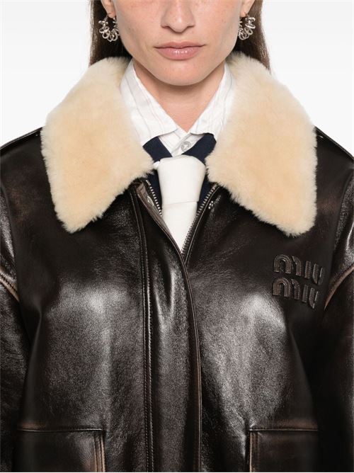 Leather Bomber Jacket MIU MIU | MPV9011134F0201